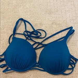 Push up teal bikini top!!
